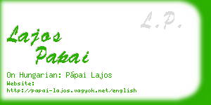 lajos papai business card