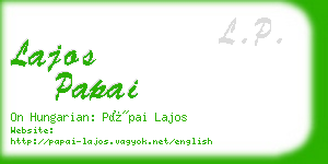 lajos papai business card